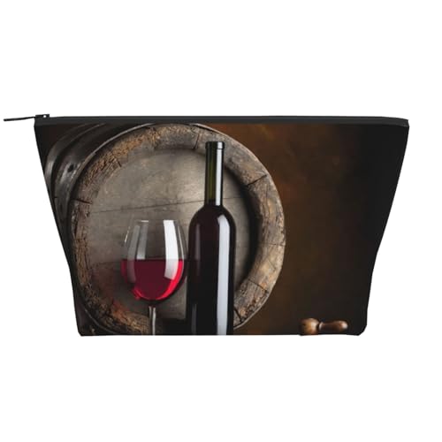 Täglicher Organizer, Rotweinflaschen-Glas-Kosmetiktasche, Reise-Organizer, exquisite Kulturbeutel, Leiter, tragbarer Kosmetik-Organizer, Schreibwaren-Tasche, Schwarz , Einheitsgröße von KLMELLMDE