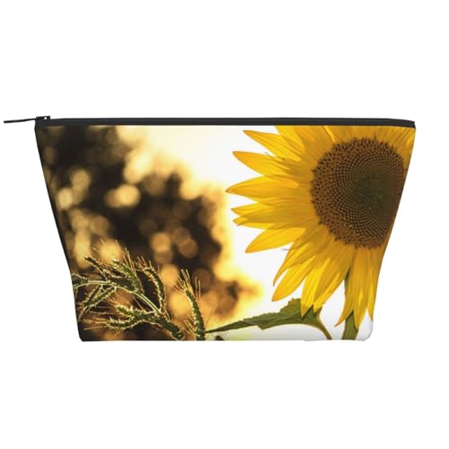 Täglicher Organizer, Sonnenblumen-Kosmetiktasche, Reise-Organizer, exquisite Kulturbeutel, Leiter, tragbarer Kosmetik-Organizer, Schreibwaren-Tasche, Schwarz , Einheitsgröße von KLMELLMDE