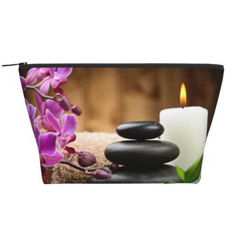 Täglicher Organizer, Zen-Stein-Kosmetiktasche, Reise-Organizer, exquisite Kulturbeutel, Leiter, tragbarer Kosmetik-Organizer, Schreibwaren-Tasche, Schwarz , Einheitsgröße von KLMELLMDE