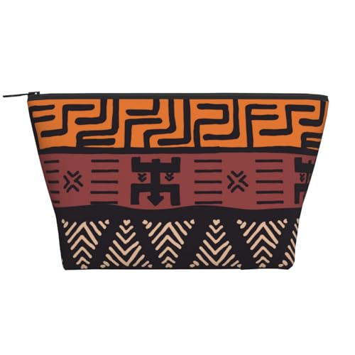 Täglicher Organizer, afrikanischer Schlammstoff, Tribal-Kosmetiktasche, Reise-Organizer, exquisite Kulturbeutel, Leiter, tragbarer Kosmetik-Organizer, Schreibwaren-Tasche, Schwarz , Einheitsgröße von KLMELLMDE