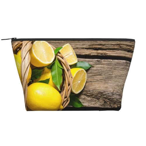 Täglicher Organizer, ein Korb Zitronen-Kosmetiktasche, Reise-Organizer, exquisite Kulturbeutel, Leiter, tragbarer Kosmetik-Organizer, Schreibwaren-Tasche, Schwarz , Einheitsgröße von KLMELLMDE