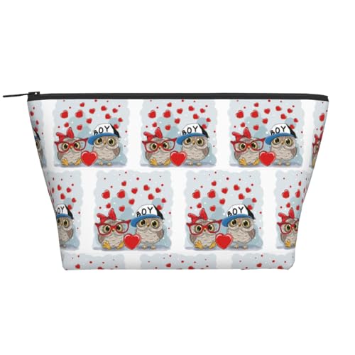 Täglicher Organizer, niedliche Eulen-Kosmetiktasche, Reise-Organizer, exquisite Kulturbeutel, Leiter, tragbarer Kosmetik-Organizer, Schreibwaren-Tasche, Schwarz , Einheitsgröße von KLMELLMDE