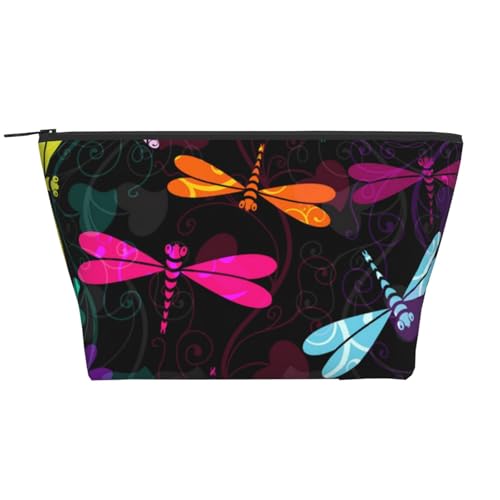 Täglicher Organizer, niedliche Libellen-Kosmetiktasche, Reise-Organizer, exquisite Kulturbeutel, Leiter, tragbarer Kosmetik-Organizer, Schreibwaren-Tasche, Schwarz , Einheitsgröße von KLMELLMDE