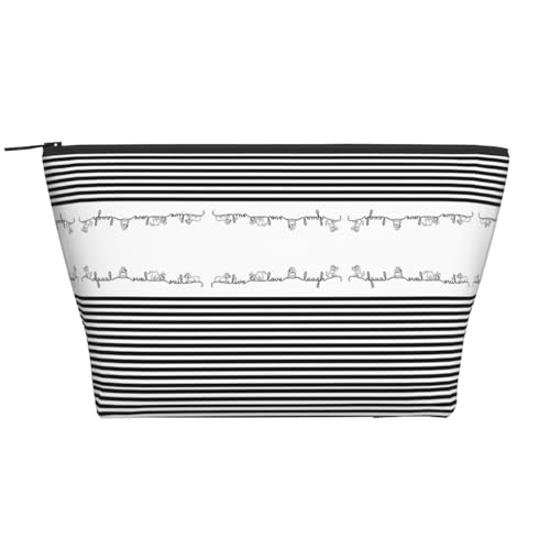 Täglicher Organizer, niedliche Tier-Kosmetiktasche, Reise-Organizer, exquisite Kulturbeutel, Leiter, tragbarer Kosmetik-Organizer, Schreibwaren-Tasche, Schwarz , Einheitsgröße von KLMELLMDE