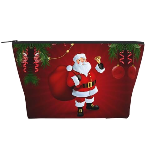 Täglicher Organizer, niedliche Weihnachtsmann-Kosmetiktasche, Reise-Organizer, exquisite Kulturbeutel, Leiter, tragbarer Kosmetik-Organizer, Schreibwaren-Tasche, Schwarz , Einheitsgröße von KLMELLMDE