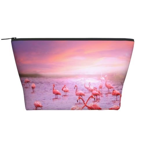 Täglicher Organizer, rosa Flamingo-Kosmetiktasche, Reise-Organizer, exquisite Kulturbeutel, Leiter, tragbarer Kosmetik-Organizer, Schreibwaren-Tasche, Schwarz , Einheitsgröße von KLMELLMDE