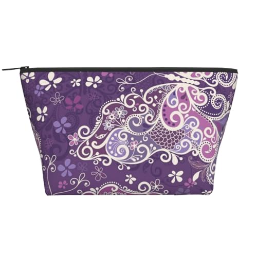 Täglicher Organizer, violette Schmetterlinge, Kosmetiktasche, Reise-Organizer, exquisite Kulturbeutel, Leiter, tragbarer Kosmetik-Organizer, Schreibwaren-Tasche, Schwarz , Einheitsgröße von KLMELLMDE