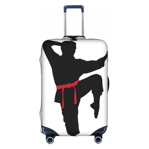 Karate Herren Kofferabdeckung, Gepäckschutz, passend für Koffer in vier Größen, Weiss/opulenter Garten, Medium von KLNBV