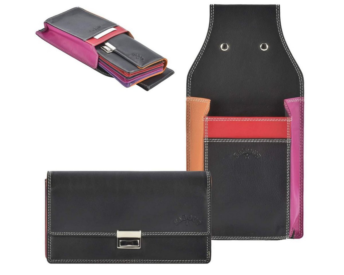 KLOEHN Kellnerbörse FAR OUT, Set, Kellnertasche Holster + Börse, Portemonnaie, schwarz bunt, Leder von KLOEHN