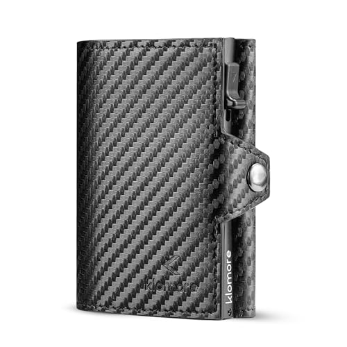 KLOMORE Geldbörse Herren, Slim Wallet Kreditkartenetui mit Münzfach, Kartenetui Geldbeutel Herren, RFID Schutz Herren Portemonnaie, Smart Wallet Kartenhalter, Portemonnaie Brieftasche von KLOMORE