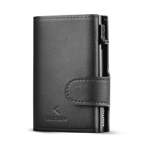 KLOMORE Geldbörse Herren Leder, Geldbeutel mit Münzfach, Portmonee Kartenetui, RFID Schutz, Portemonnaie Slim Smart Wallet for Men von KLOMORE