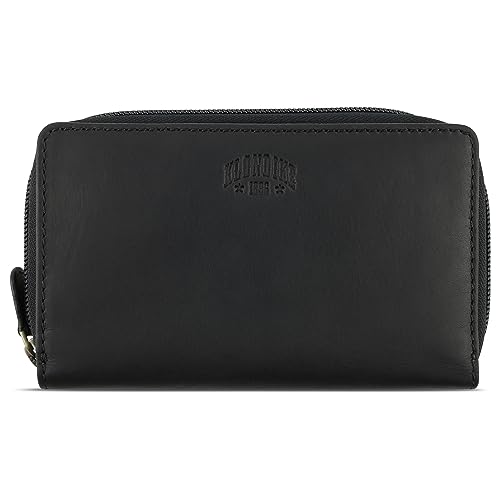 KLONDIKE 1896 Rush AVA Damenlangbörse RFID aus Rindleder, Geldbeutel für Frauen in schwarz von KLONDIKE 1896