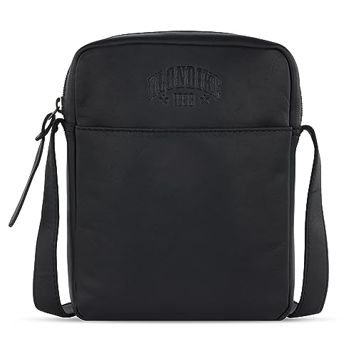 KLONDIKE 1896 Rush Faye kleine Schultertasche aus Rindleder, Shoulder bag unisex, schwarz von KLONDIKE 1896