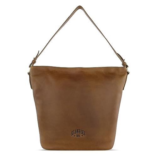 KLONDIKE 1896 Rush Samantha Beuteltasche für Damen aus Rindleder, Hand bag, cognac von KLONDIKE 1896