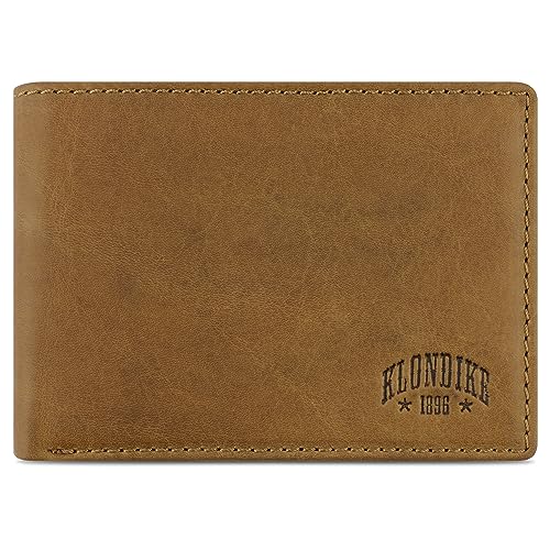 KLONDIKE 1896 Rush Trevor Querformatbörse RFID aus Rindleder, Geldbeutel für Herren in Cognac von KLONDIKE 1896