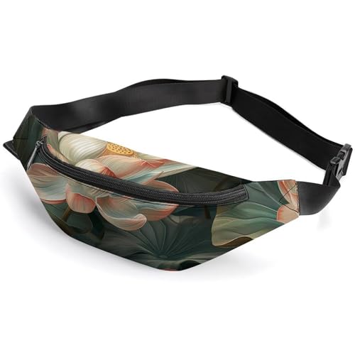 Bauchtasche für Herren und Damen, Gürteltasche, Blumen im Wasser, Crossbody-Tasche für Reisen, Wandern, Laufen, Bauchtasche, Farbe: 7, 36 x 15 cm, Farbe: 7, 36*15cm von KLOPH