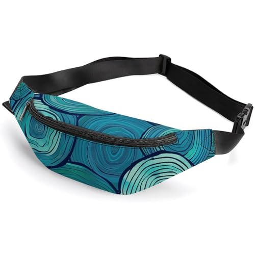 Bauchtasche für Herren und Damen, Gürteltasche, grünes Kreismuster, Crossbody-Tasche für Reisen, Wandern, Laufen, Bauchtasche, Farbe: 5, 36 x 15 cm, Farbe-5, 36*15cm von KLOPH