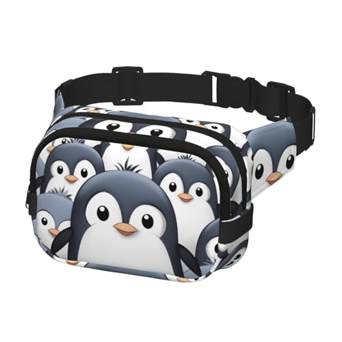 Gürteltasche für Damen und Herren, niedlicher Pinguin, Bauchtasche, Bauchtasche, Schwarz, Einheitsgröße, Schwarz , Einheitsgröße von KLOPH
