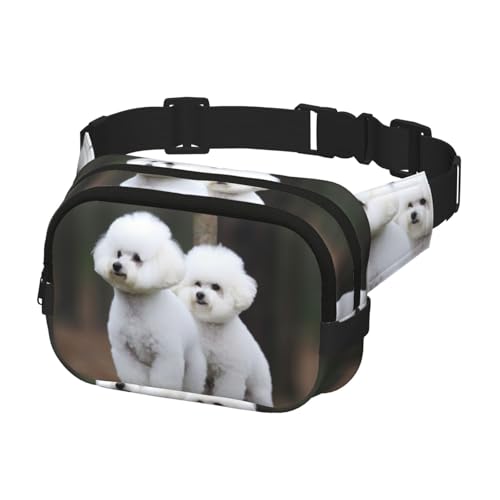 Gürteltasche für Herren und Damen, Bichon Frisé, Bauchtasche, Bauchtasche, Schwarz, Einheitsgröße, Schwarz , Einheitsgröße von KLOPH