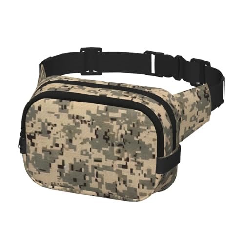 Gürteltasche für Herren und Damen, Crossbody-Gürteltasche, Armee-Digital-Tarnmuster, Bauchtasche, Bauchtasche, Schwarz, Einheitsgröße, Schwarz , Einheitsgröße von KLOPH