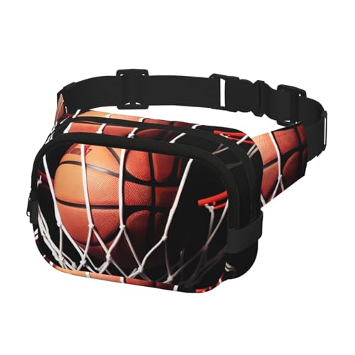 Gürteltasche für Herren und Damen, Crossbody-Gürteltasche, Basketball, Bauchtasche, Bauchtasche, Schwarz, Einheitsgröße, Schwarz , Einheitsgröße von KLOPH