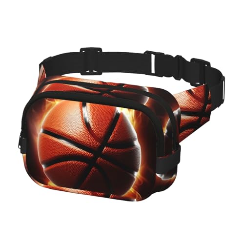 Gürteltasche für Herren und Damen, Crossbody-Gürteltasche, Basketball, Bauchtasche, Bauchtasche, Schwarz, Einheitsgröße, Schwarz , Einheitsgröße von KLOPH