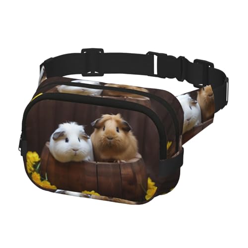 Gürteltasche für Herren und Damen, Crossbody-Gürteltasche, Meerschweinchen, Bauchtasche, Bauchtasche, Schwarz, Einheitsgröße, Schwarz , Einheitsgröße von KLOPH