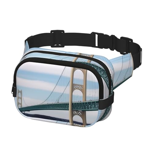 Gürteltasche für Herren und Damen, Mackinac, Federbrücke, Hüfttasche, Reise-Bauchtasche, Schwarz, Einheitsgröße, Schwarz , Einheitsgröße von KLOPH