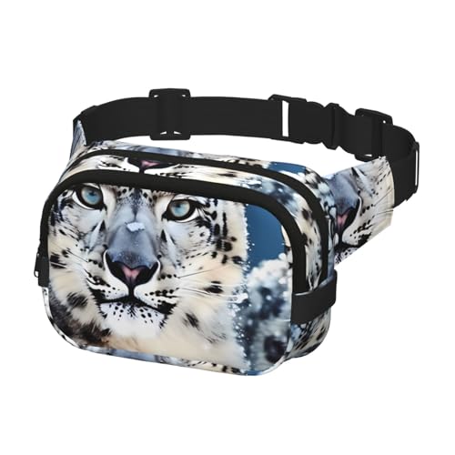 Gürteltasche für Herren und Damen, Umhängetasche, Blauäugiger Schneeleopard, Bauchtasche, Bauchtasche, Bauchtasche, Schwarz, Einheitsgröße, Schwarz , Einheitsgröße Gürteltasche für Herren und Damen, Umhängetasche, Blauäugiger Schneeleopard, Bauchtasche, Bauchtasche, Bauchtasche, Schwarz, Einheitsgröße, Schwarz , Einheitsgröße von KLOPH