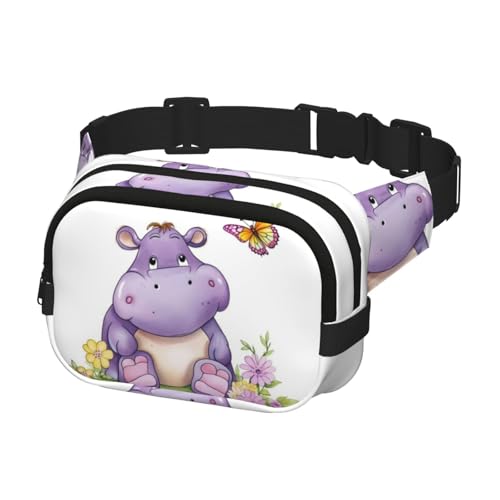 Gürteltasche für Herren und Damen, Umhängetasche, Schmetterling und Nilpferd, Hüfttasche, Reise-Bauchtasche, Schwarz, Einheitsgröße, Schwarz , Einheitsgröße Gürteltasche für Herren und Damen, Umhängetasche, Schmetterling und Nilpferd, Hüfttasche, Reise-Bauchtasche, Schwarz, Einheitsgröße, Schwarz , Einheitsgröße von KLOPH