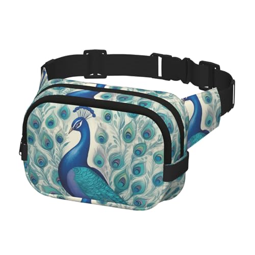 Gürteltasche für Herren und Damen, Umhängetasche, niedlicher Pfau, Bauchtasche, Bauchtasche, Schwarz, Einheitsgröße, Schwarz , Einheitsgröße Gürteltasche für Herren und Damen, Umhängetasche, niedlicher Pfau, Bauchtasche, Bauchtasche, Schwarz, Einheitsgröße, Schwarz , Einheitsgröße von KLOPH