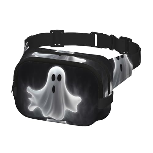 Gürteltasche für Männer und Frauen, Crossbody-Gürteltasche, Schwarz und Halloween, Geist, Bauchtasche, Bauchtasche, Schwarz, Einheitsgröße, Schwarz , Einheitsgröße von KLOPH