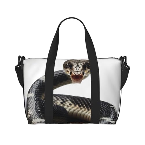 Sporttasche Damen Herren Canvas Reisetasche für Reisen, Schwimmen, Fitness, Training, Sport, Cobra Schlauch, One size von KLOPH