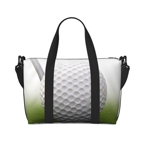 Sporttasche Damen Herren Reisetasche Golfball Weekender Tasche Canvas Tragetasche Übernachtungstasche für Reisen Schwimmen Fitness Workout Sport Seesack Schwarz One Size Schwarz One Size, blacks, One von KLOPH