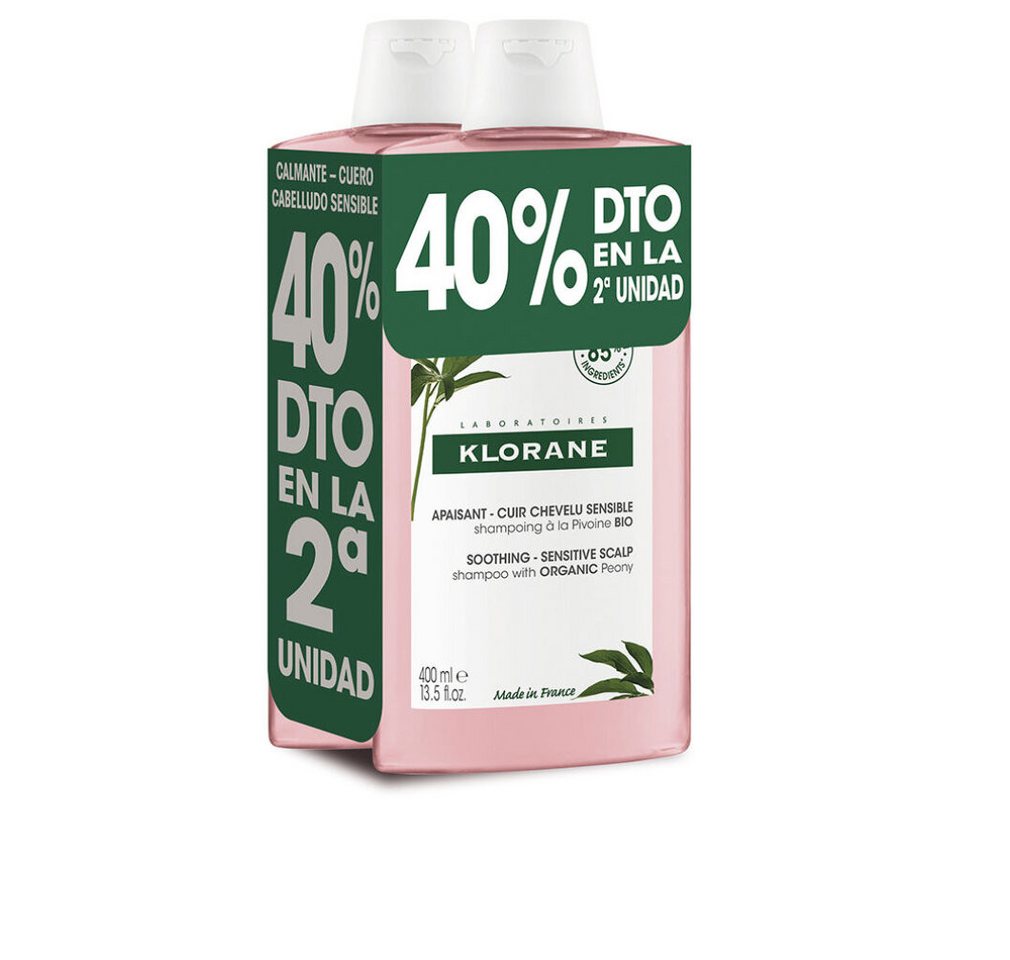 KLORANE Haarshampoo A LA PEONÍA BIO calming shampoo promo 2 x 400ml von KLORANE