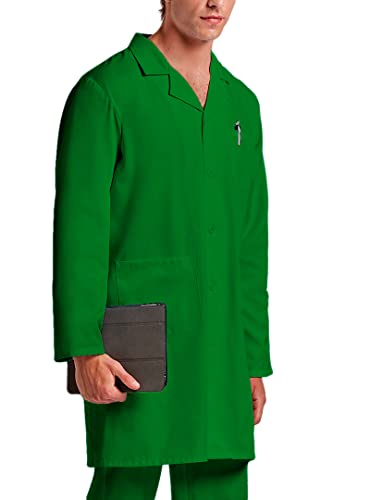 KLOTTZ -K9094-Arbeitsmantel für Herren mit Taschen. Unisex-Kleid für medizinische Arbeit, Dienstleistungen, Universität und Zahnarzt. Waschbarer Stoff., grün, Medium von KLOTTZ
