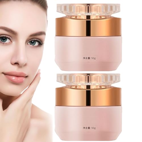 𝑾𝒉𝒊𝒕𝒆𝒏𝒊𝒏𝒈 Cream, Firming Bare Face Cream,Makeup Cream for 𝐁𝐫𝐢𝐠𝐡𝐭𝐞𝐧𝐢𝐧𝐠 Tone Up,𝐍𝐢𝐜𝐨𝐭𝐢𝐧𝐚𝐦𝐢𝐝𝐞 Lady Plain Face Cream,For All Skin (2PCS) von KLOUYHTY