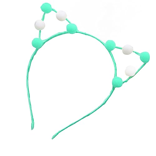 KLOVA Kinder Cartoon Katze Ohr Form Stirnband mit Pompons Dekors Haar Hoop Karneval Aufführungen Live Broadcast Kopfschmuck von KLOVA