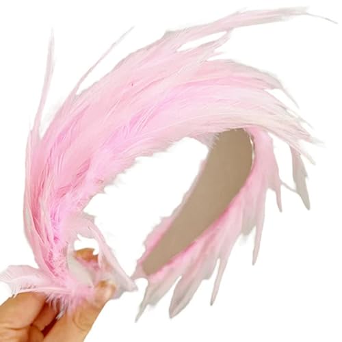 Tea Party Feder Fascinator Stirnband Für Party Hochzeit Bunter Feder Fascinator Haarreifen Cosplay Party Kopfschmuck Modischer Haarschmuck von KLOVA