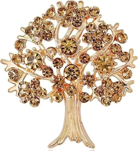 Fortune Tree Diamonds Cutout Brooch Damenjacken Jacken Kleider Hüte Schals Tücher Broschen Pins Anstecker Accessoires Schmuck Geschenke von KLUFO