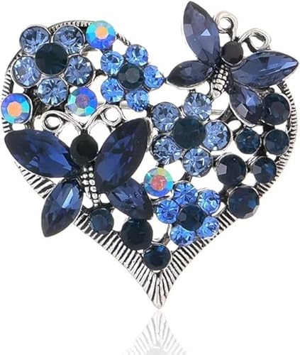 Gorgeous Butterfly Heart Brooch Frauen Mantel Jacke Kleid Hut Schal Schal Brosche Pins Abzeichen Zubehör Schmuck Geschenke von KLUFO