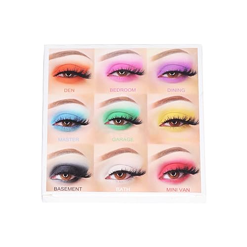 Lidschatten,9-Farben-Augen-Make-up-Palette | Verblendbarer, langanhaltender, hochpigmentierter, feiner Puder, mattierter Lidschatten für Frauen Klufo von KLUFO