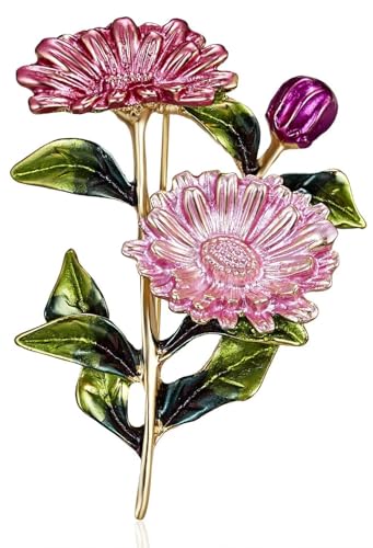 Mode kleine Gänseblümchen Brosche Damen Öl Tropfen Blume Brosche Korsage Korsage Pin Kleidung Schal Schal Hut Dekoration Zubehör von KLUFO