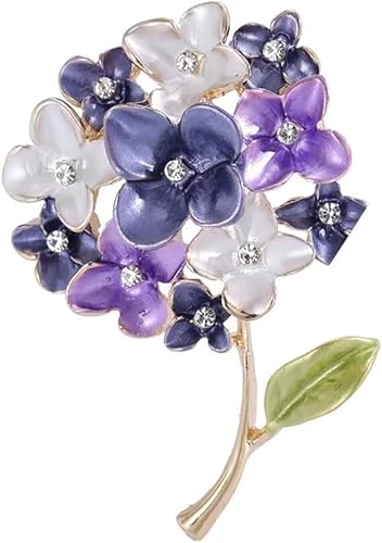 Strass Blumenbrosche Wisteria Blumenbrosche Lila Blumen Elegante Korsage Retro Kristall Strass Brosche DIY Hochzeit Bankett Party Dekoration Büro Schmuck Geschenke von KLUFO