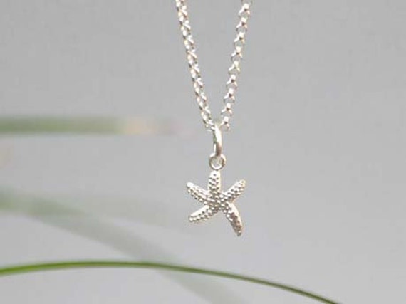 Kette Mit Seestern Anhänger, 925Er Silber, 45cm von KLUNKERQUEEN