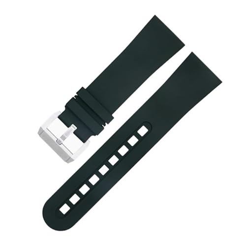 KLVN Ersatz-Uhrenarmband für Blancpain-Armband Fifty Fathoms 5000 5015, Gummi, 23 mm, Schwarz, 23 mm, Achat von KLVN