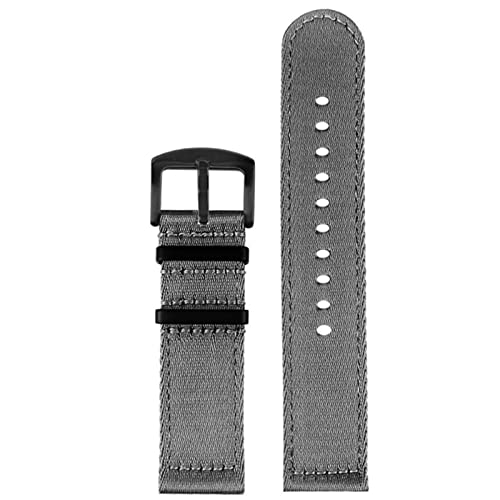 KLVN Glattes Nylonarmband, 20 mm, 22 mm, Schnellverschluss, Herren-Armband, Armbanduhr, 20 mm, Achat von KLVN