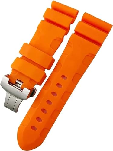 KLVN Gummi-Uhrenarmband, 24 mm, 26 mm, Silikon, passend für Panerai Submersible Luminor PAM, grün-blau, wasserdichtes Armband, 24 mm, Achat von KLVN