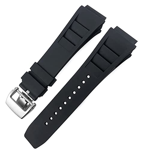 KLVN Gummi-Uhrenarmband 20 mm 25 mm für Richard Federsteg Silikon Mille Sport Uhrenarmband weich wasserdicht Armband, 20 mm, Achat von KLVN