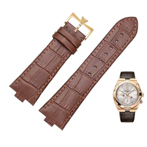 KLVN Uhrenarmband aus echtem Leder für Vacheron Constantin Overseas-Serie 4500 V, 5500 V, P47040, Edelstahl-Schnalle, 25–8 mm, 25-8mm, Achat von KLVN